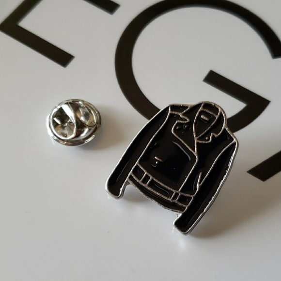 Leather Rock & Roll Enamel Pin - Picture 2 of 5